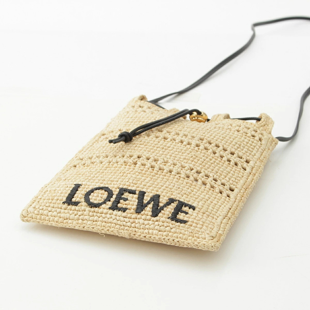 Loewe Raffia Drawstring Pocket Shoulder Bag - Picture 5 of 8
